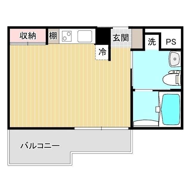 イシとス浦和岸町(ワンルーム/5階)の間取り写真
