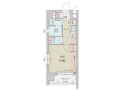 ベラジオ京都七条ウエスト(1K/5階)の間取り写真