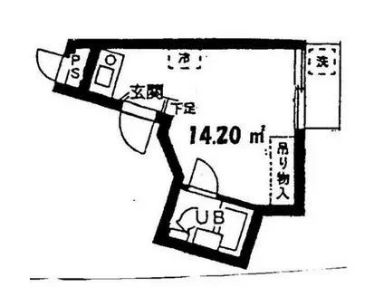 エクセル天王町(ワンルーム/2階)の間取り写真