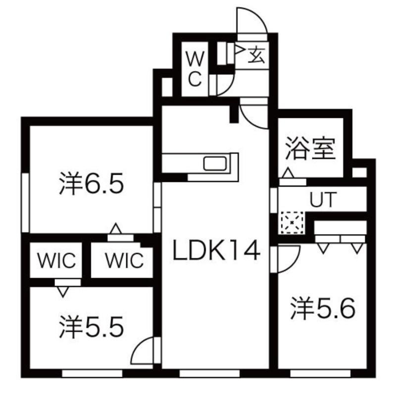 GRAND GRACE312(3LDK/1階)の間取り写真