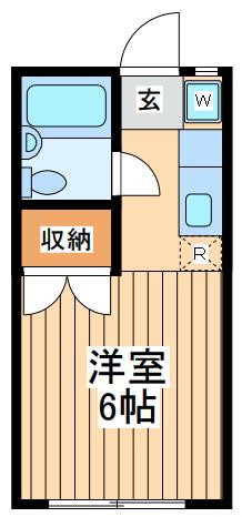 コーポ桜台(1K/1階)の間取り写真