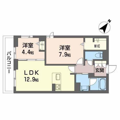 EAGRET ROBIN II(2LDK/2階)の間取り写真