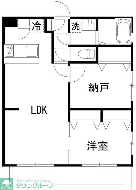 カルディア中央(1SLDK/3階)の間取り写真