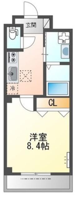 WABISABI(1K/1階)の間取り写真