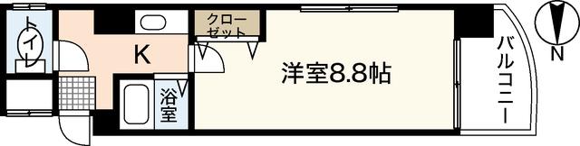 トーシン白島ビル(1K/7階)の間取り写真