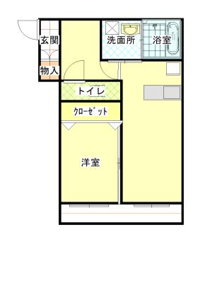 サンフラワー(1LDK/1階)の間取り写真