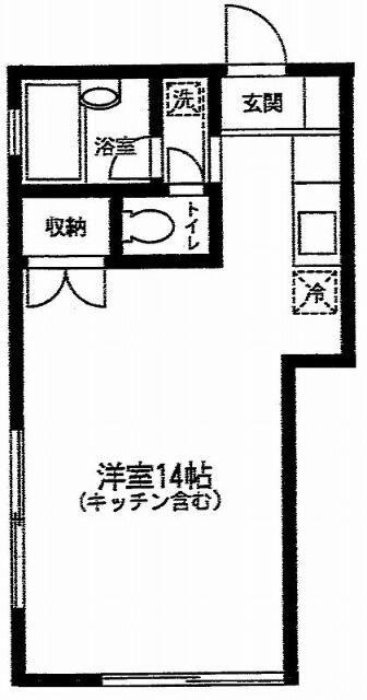 エトワール43(ワンルーム/1階)の間取り写真
