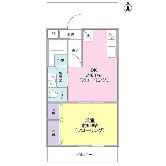 ガーデンハイツ(1DK/2階)の間取り写真