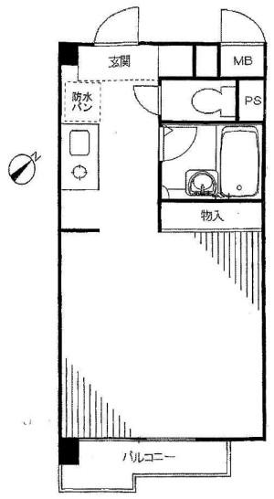 トップ矢部(ワンルーム/6階)の間取り写真
