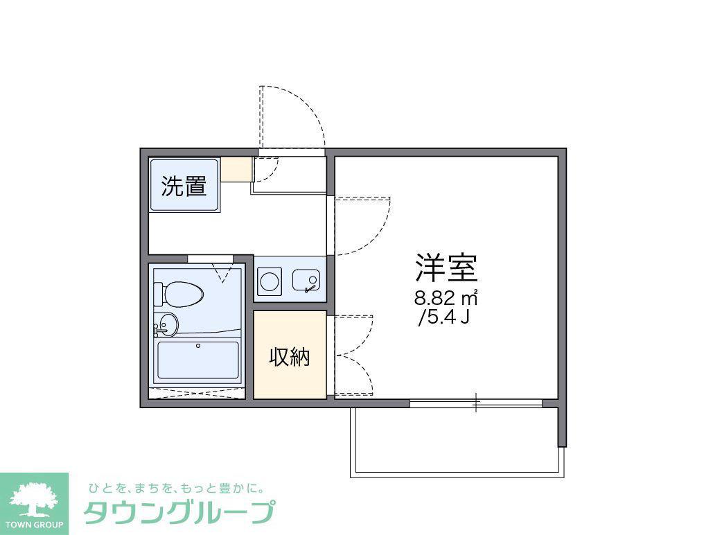 レオパレスHIRO(1K/2階)の間取り写真
