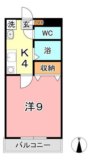サンライズマンション(1K/1階)の間取り写真