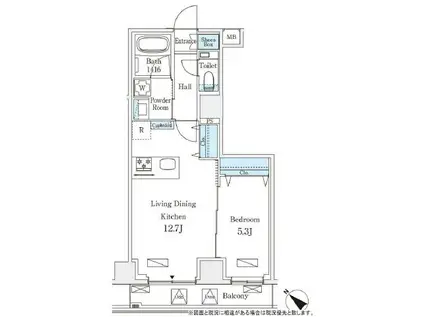 オーパスレジデンス南青山(1LDK/4階)の間取り写真