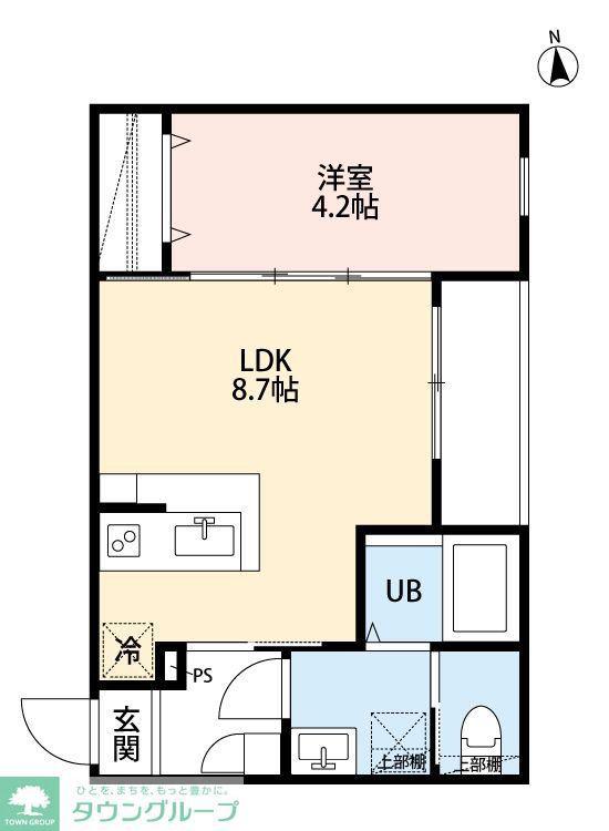 ROBOT HOME 北綾瀬(1LDK/2階)の間取り写真