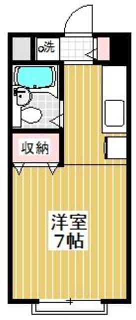 メヌエットイソマ(ワンルーム/3階)の間取り写真