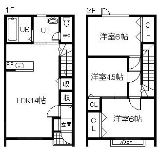 コンフォール豊岡(3LDK/1階)の間取り写真