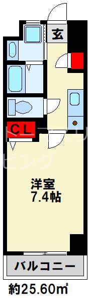 LE GRAND BLEU QUATRE(1K/4階)の間取り写真