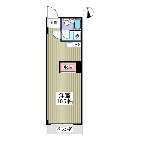 ニューブリッジオオタニ(ワンルーム/2階)の間取り写真