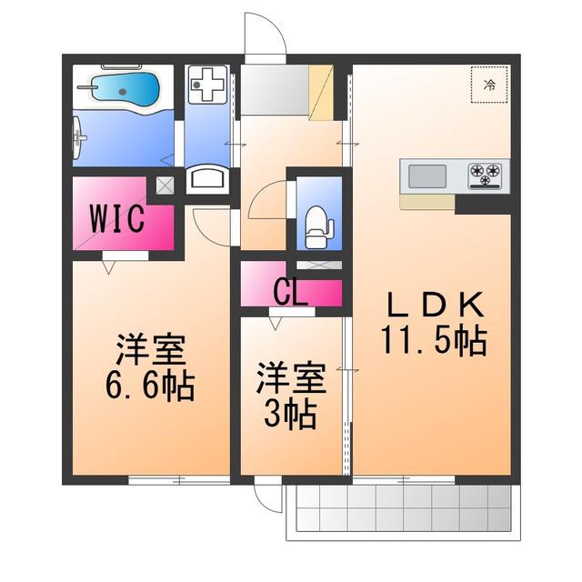 桜之町東一丁PJ(2LDK/3階)の間取り写真
