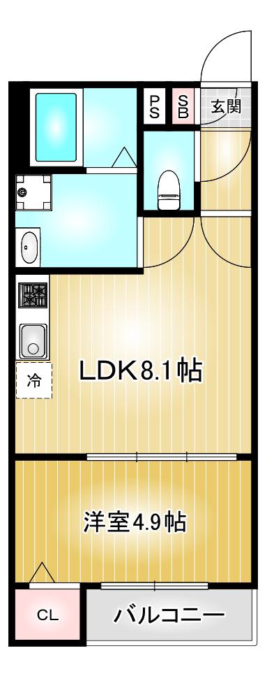 アークティカ上飯田(1LDK/3階)の間取り写真
