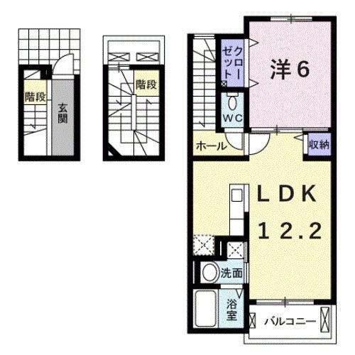 フォルトゥーナ(1LDK/3階)の間取り写真