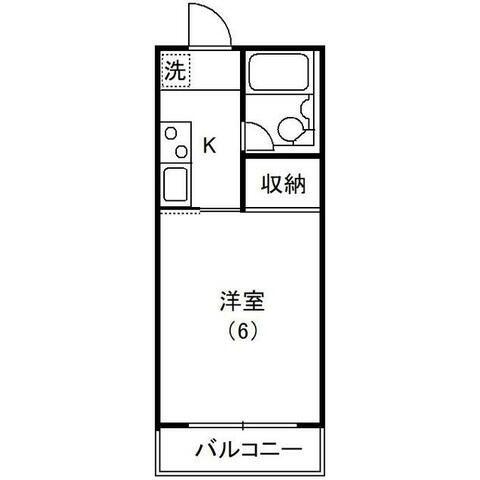 オリエントハイツNO3(1K/2階)の間取り写真