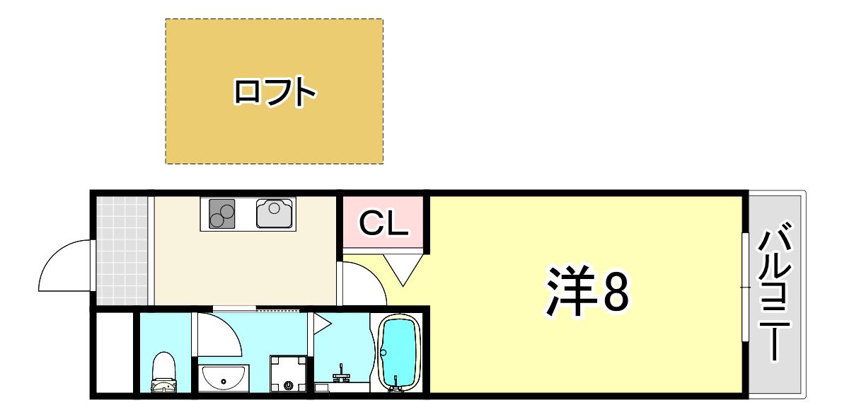 VIRGO ZWEI(1K/2階)の間取り写真