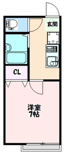 ハイツコート(1K/2階)の間取り写真