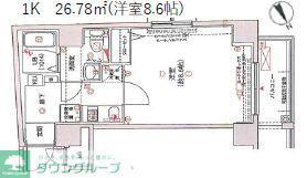 グランフォース東高円寺(1K/2階)の間取り写真