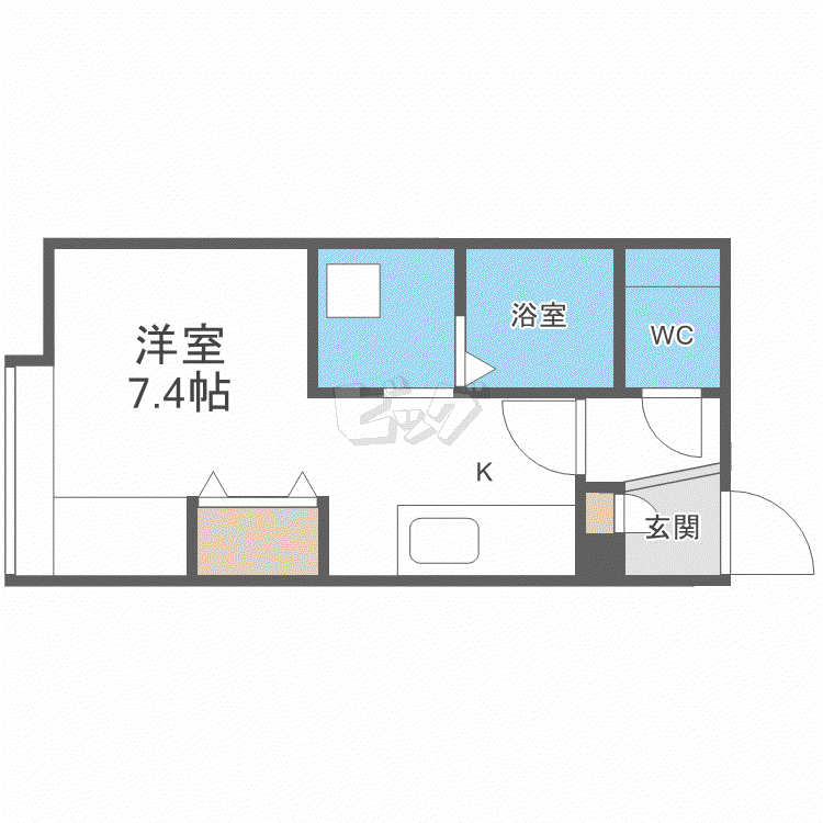 MKR.BLD(1K/3階)の間取り写真