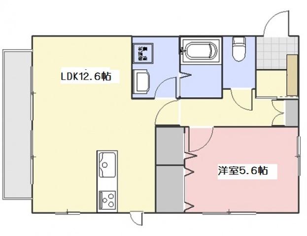 プチ・アンジュ(1LDK/1階)の間取り写真
