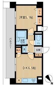 ラポール三田(1DK/7階)の間取り写真