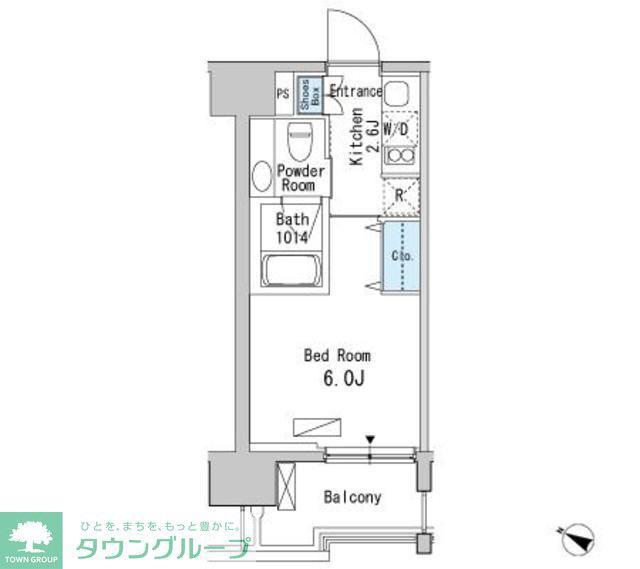 ベルファース目黒(1K/5階)の間取り写真