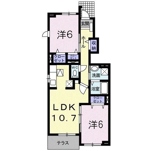 メゾンドジョリ(2LDK/1階)の間取り写真