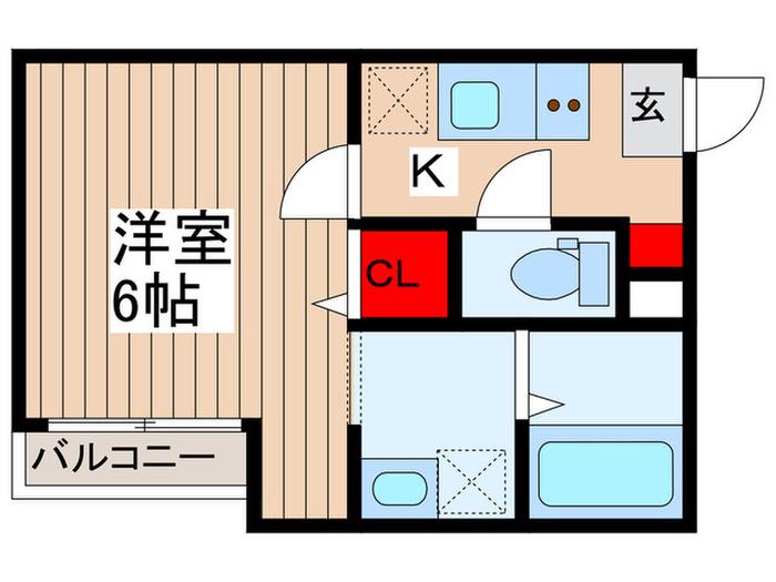 BELEZA七里(1K/2階)の間取り写真