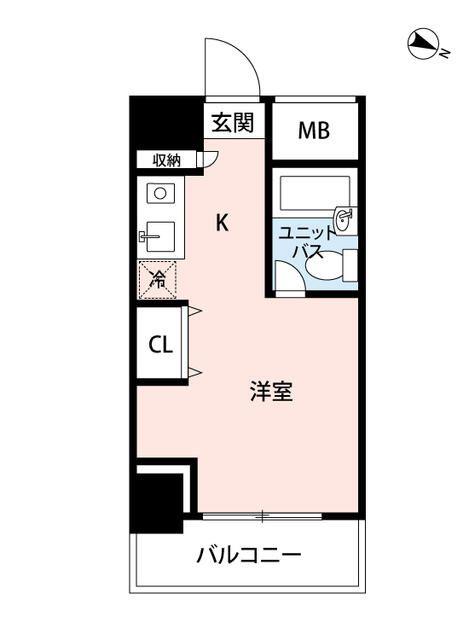 マイナビSTAY麻布台ヒルズ(ワンルーム/10階)の間取り写真