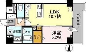 RESIDENCE丸の内七間町(1LDK/8階)の間取り写真