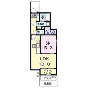 コートハイムKⅡ(1LDK/1階)の間取り写真