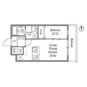 ST・RESIDENCE南津の辺(1LDK/1階)の間取り写真