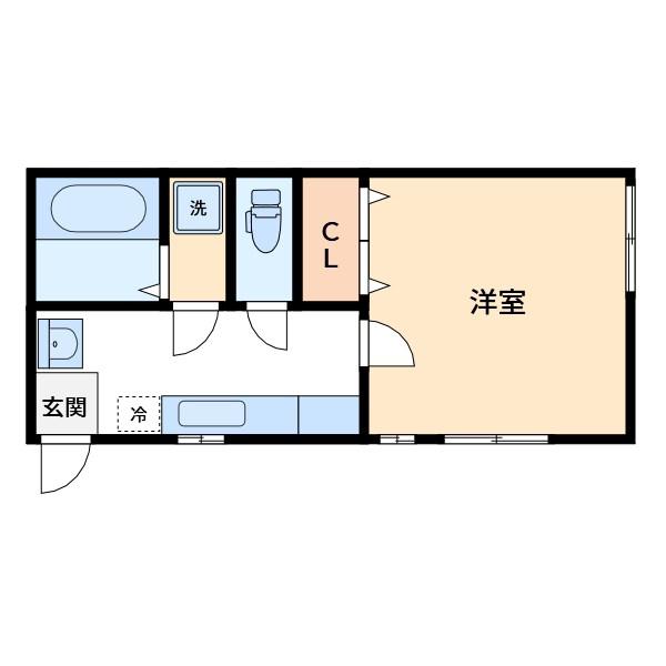 三和荘(1K/2階)の間取り写真