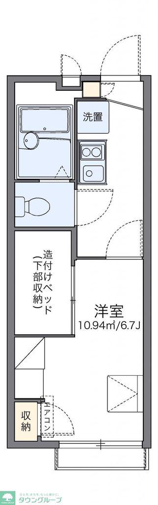 レオパレスさくら(1K/2階)の間取り写真