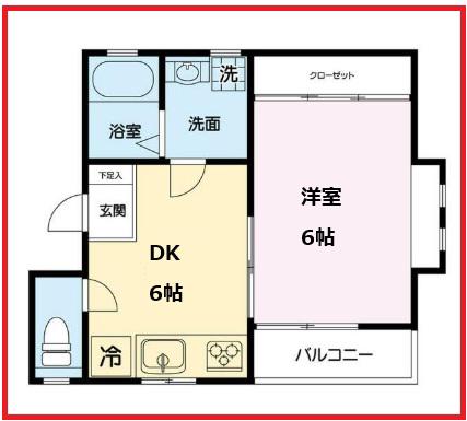 ジーハウス町屋(1DK/2階)の間取り写真