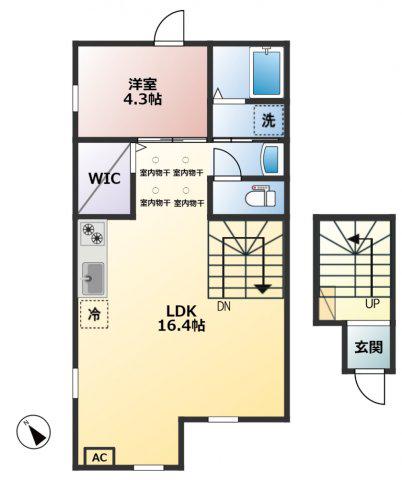 LAGOM.SANKENCYAYA(1LDK/2階)の間取り写真