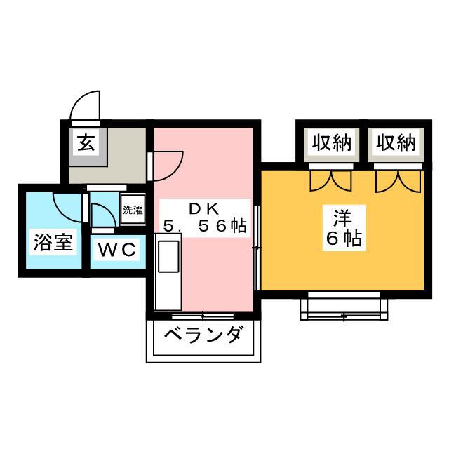 ウエスト VILLAGE 91(1DK/2階)の間取り写真