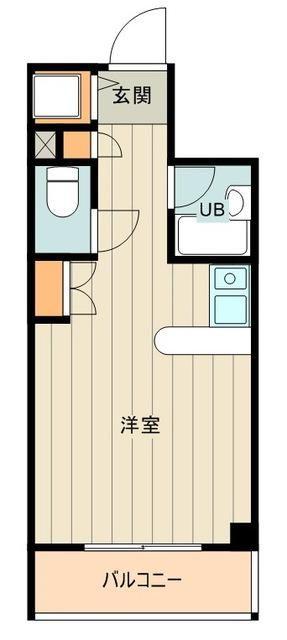 TS GARDEN KUNITACHI(ワンルーム/3階)の間取り写真
