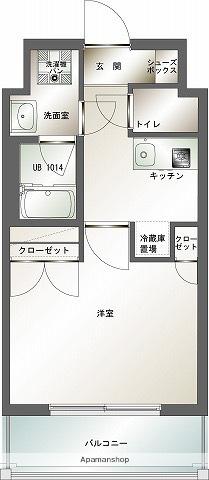 新品きマンション春吉24(1K/8階)の間取り写真