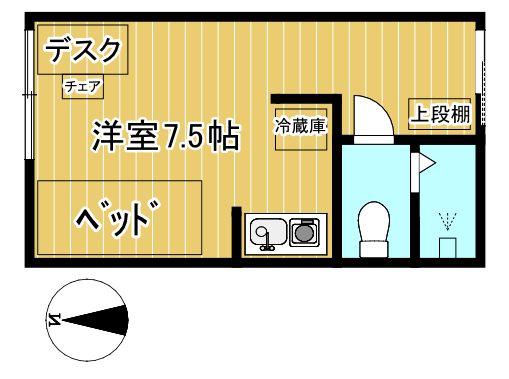 プラサーダOTANI(ワンルーム/2階)の間取り写真