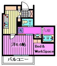 MY STYLE VINTAGE 戸田公園(1K/2階)の間取り写真