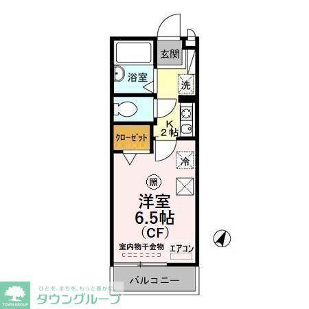 グリーンハイツ(1K/1階)の間取り写真