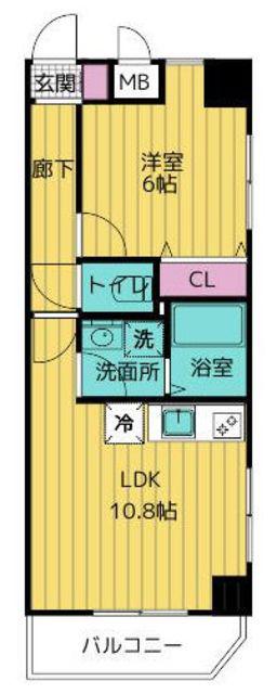 ソフィアコート(1LDK/4階)の間取り写真