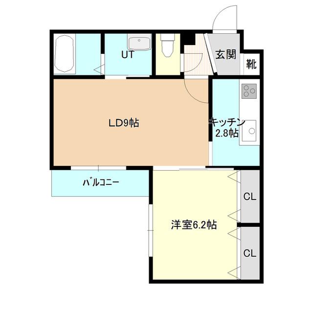 サンコート東札幌壱番館(1LDK/4階)の間取り写真